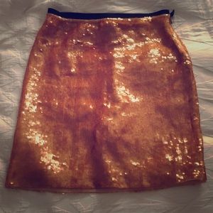 J Crew Orange Sequin Skirt
